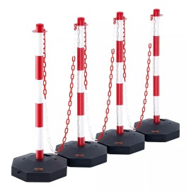 Vevor Poste Delimitador Con Base 4 Pzs Poste De Tráfico