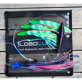 Lobo Lures #206 Lumo Bullet Skipjack Hybrid Big Game Daisy Chain Marlin Tuna and Mahi Lures Includes Premium Lure Bag