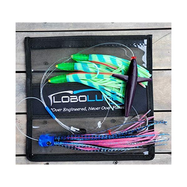 Lobo Lures #206 Lumo Bullet Skipjack Hybrid Big Game Daisy Chain Marlin Tuna and Mahi Lures Includes Premium Lure Bag