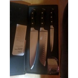 Enowa Enowo 3 Piece Knife Set, CKS-H031-B New Sealed 8" Chef 7" Santorum & 5" Utility