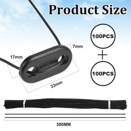 NAROSEBE 100 Mounting Kit for Privacy Screen Mats, PVC Privacy Screen Strips Mounting Clips, Clips for Privacy Screen Strips Mounting Set Mounting Wires Mounting Kit for Privacy Screen Mats