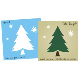 Stencils by Joanie Winter Stencil Prim 3" tall Tree Star Snowflake Christmas Pine DIY Art Sign