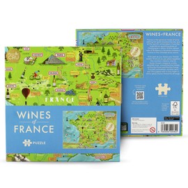 Puzzle Cru Wines Of France 1000 Piece Colourful Jigsaw Puzzle - A Beautiful Gift For Wine Lovers - Enjoy Travelling The French Vineyards From Your Own Home.