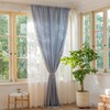 Deeprove Denim Blue Boho Curtain 63 inches Length for Living