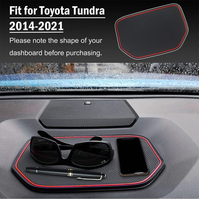 SENSHINE Silicone Dash Dashboard Cover Mat for Toyota Tundra Accessories