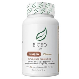 Revigen Disova, Suplemento Alimenticio con Espirulina y SOD Extramel, Cápsulas                                                                        