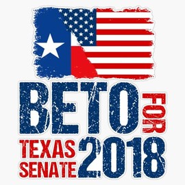 Beto for Texas Senate 2018 Election Sticker Bumper Sticker Vinyl Decal 5"