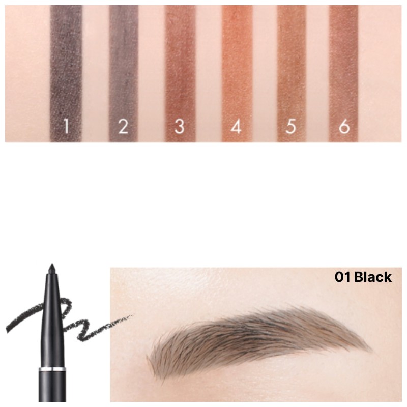 TONYMOLY Lovely Eyebrow Pencil 0.1g, Type:05 Black Brown