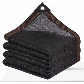 Shade Cloth - Garden Shade Mesh Netting with Grommets Outdoor Sun Shade Cover for Pergola Patio Plants Greenhouse Chicken Coop Black Shading Rate 70% -90% (8X12FT)