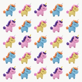 Ranvi 30 PCS Unicorn Erasers, Mini Erasers for Kids Play Prize Party, Carnival and School Supplies