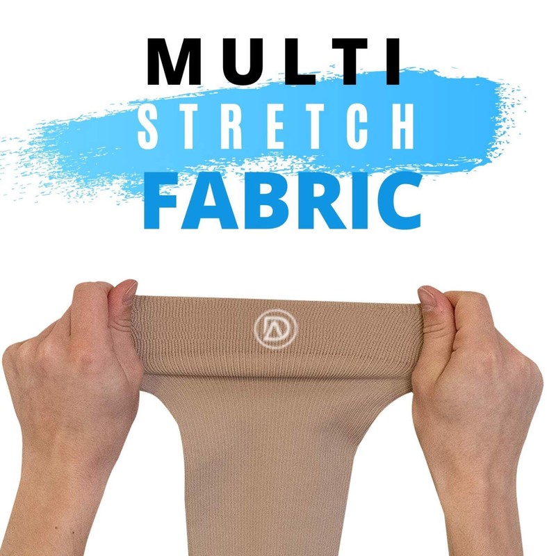 Dominion Active Plus Sized Compression Calf Sleeves (2XL, Nude)