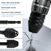 2pcs Keyless Drill Chuck Conversion Tool Adapter 0.3-6.5mm, 1/4 Inch
