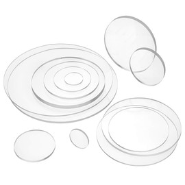 Zeigis Round Acrylic Glass Sheet, Transparent, Various Thicknesses and Diameters