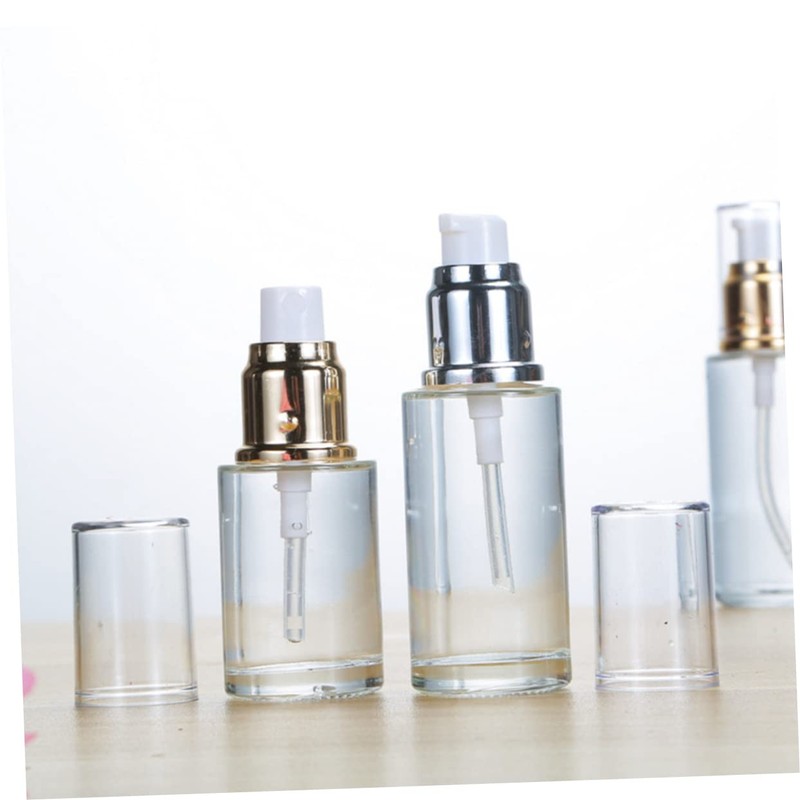 OHPHCALL 3pcs Portable Essential Oil Bottle Empty Pump Cosmetic Bottles