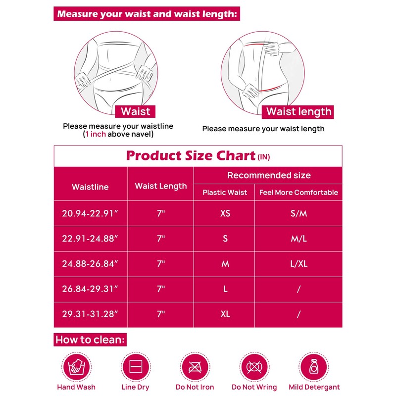 Atbuty Short Torso 7 Inch Waist Trainer for Women Latex