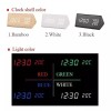 AJC Reloj Despertador Digital Madera Minimalista Led Sensor Voz