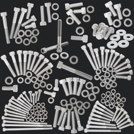 BIGLKNM 176 pcs Raptor 660R Bolts Compatible with Yamaha Raptor 660R YFM660R 2001-2005, 304 Stainless Steel Hardware Screws Nuts Washers Assortment Kit
