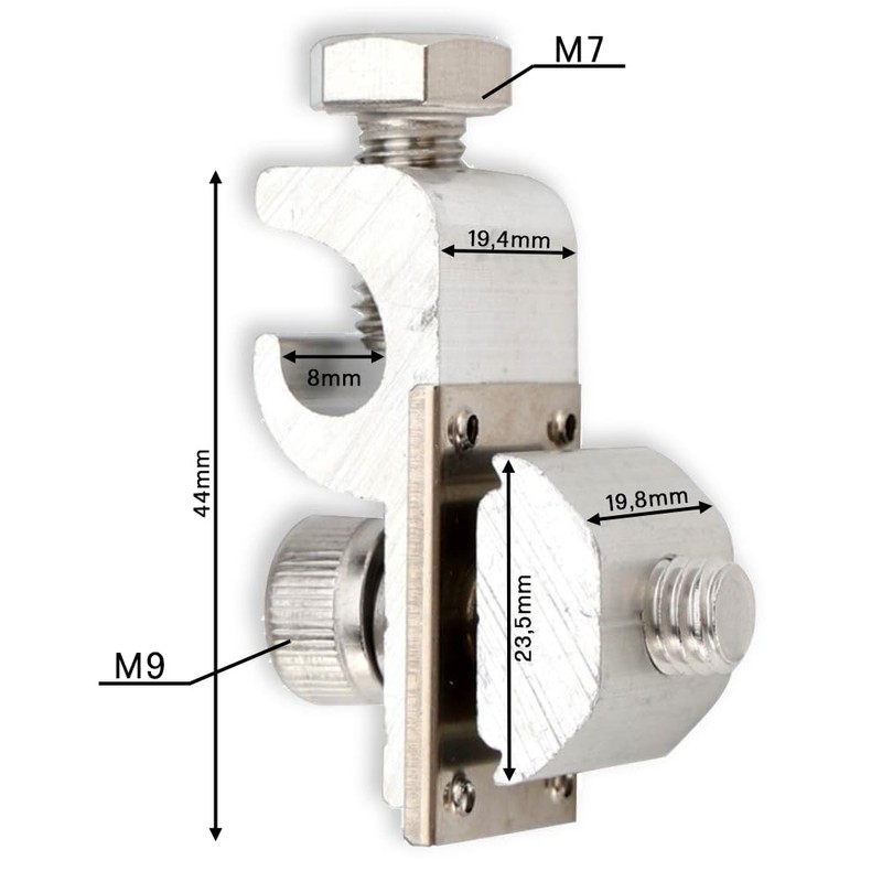 Offgridtec Pack of 6 Earth Terminals for PV Modules Silver