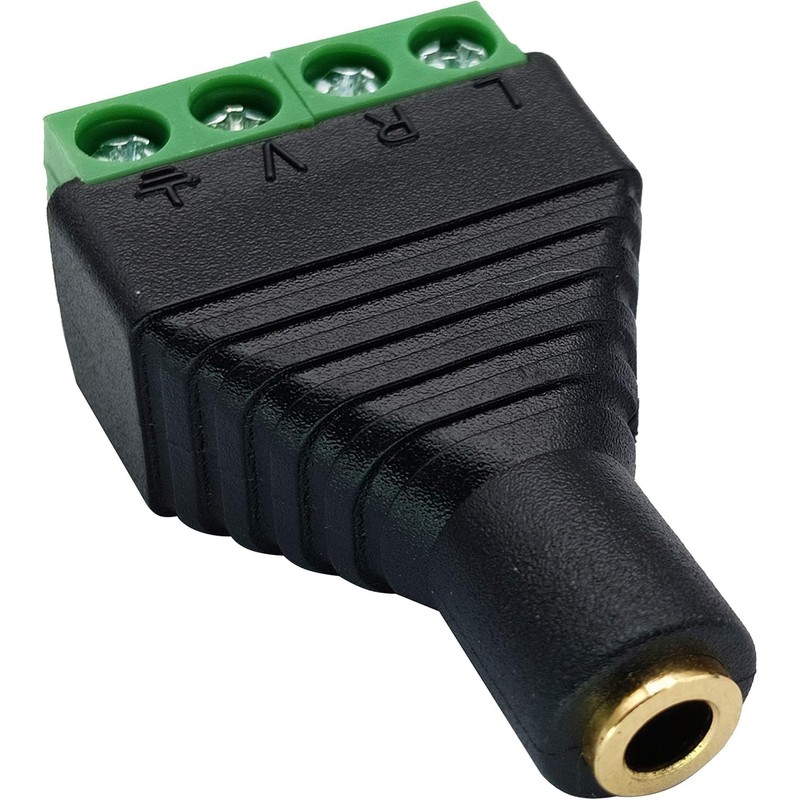 Comforty Screw Terminals Gold-Plated 4 Pieces 3.5 mm Adapter Terminal