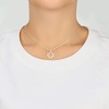 Philip Jones Silver Plated Clover Necklace Created with Zircondia® Crystals