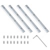 alwaiiz 4040-4 Piece Track Connector, Profile Connector, Aluminium Profile Connector