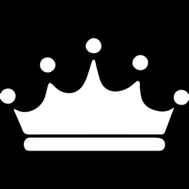 Decal Stickers of Crown Silhouette 4 (White) (Set of 2) Premium Waterproof Vinyl Decal Stickers for Laptop Phone Accessory Helmet Car Window Mug Tuber Cup Door Wall - BICVER1711392WHW19Y24