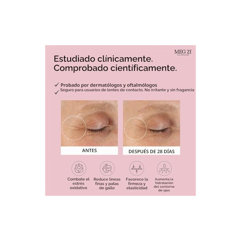 MEG 21 Tratamiento para ojos brillante y firme, 0.5 onzas