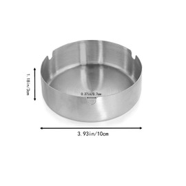 Qualsen 10 Pcs Ashtrays for Outside，Stainless Steel Material Outdoor Ashtray，ash Tray，ashtrays for Inside，ash Trays Outdoors，portable Ashtray，ash Tray Inside，Suitable for Bar，Home Office（10cm）