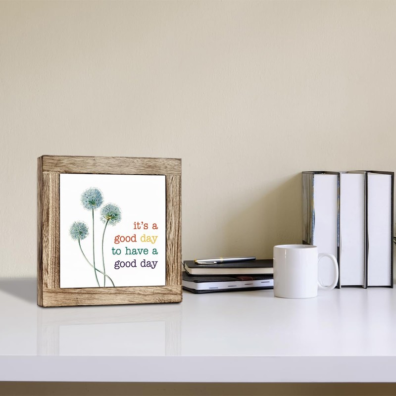 It's a Good Day Inspirational Wood Box Sign, Rustic Positive