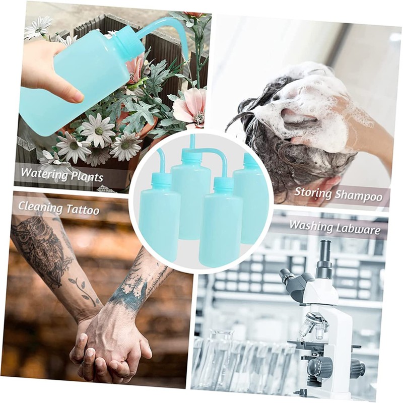 CIYODO Elegant Curved Nozzle 250ml Plastic Squeeze Bottle for Eyelash