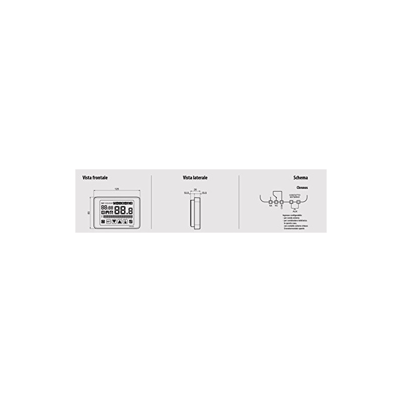 Vemer Chronos Touch Screen Wall Thermostat, VE452900