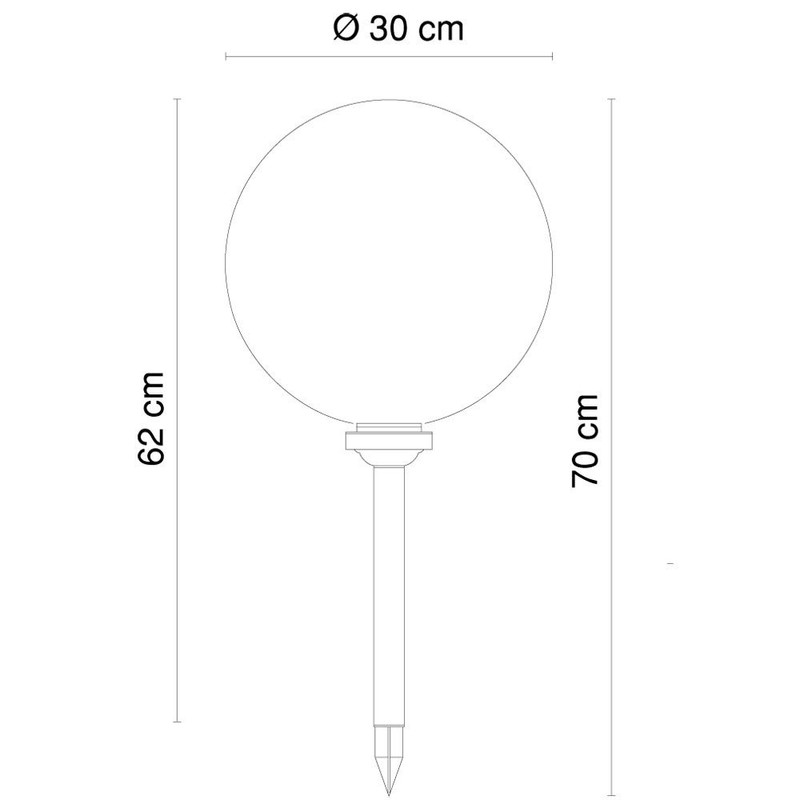 Globo IP44 LED White Solar Ball Lamp