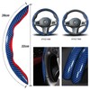 Car Steering Wheel Cover Set Bright Carbon Fiber Wrap Non-Slip