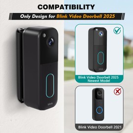 All-New Blink Doorbell Angle Mount, Adjustable 30–55 Degrees Corner Mount for Blink Doorbell Camera 2nd Gen(Newest Model), Angled Mounting Bracket Wedge Kit, Wide Viewing Angle Holder, (Black)