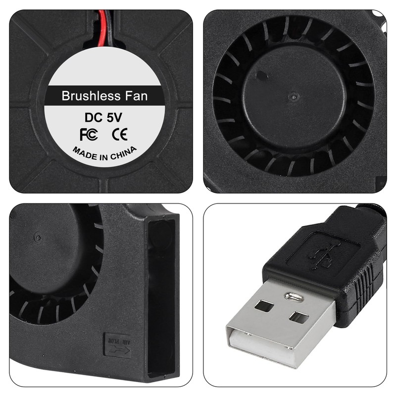 4PCS 7515 Cooling USB Blower Fan 3D Printer DC 5V