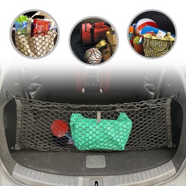 Envelope Style Automotive Elastic Trunk Mesh Cargo Net for Mazda CX-9 Sport Touring 2016-2023 - Premium Trunk Organizers and Storage - Luggage Net for SUV - Best Car Organizer for Mazda CX9 TC