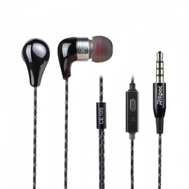 Rillpac CE10S in-Ear Headphones, Noise Isolating, HiFi Stereo with Mic, Compatible with Smartphones (Black)