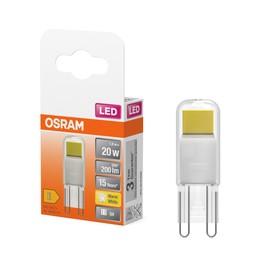 Osram LED PIN Clear Glass LED Bulb 1.8W for 200lm Warm White 2700K Multicolor Retrofit G9 CRI 80 EEK E 15mm Diameter Warm White