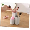 ABOOFAN 2 Pcs Plastic Storage Canister Brush Holder Stackable Storage