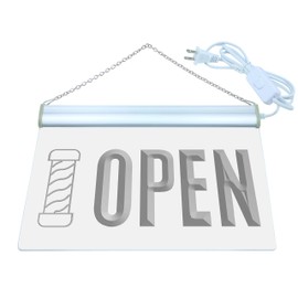 ADV PRO j725-b OPEN Barber Hair Cut Pole NEW Neon Light Sign