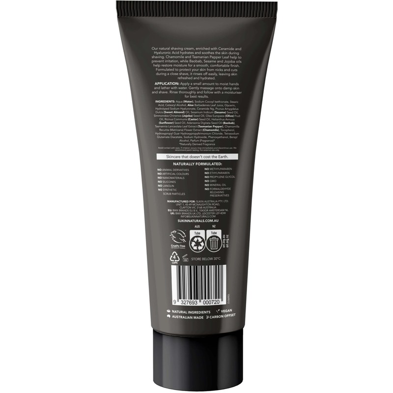 Sukin Men's Shaving Cream 200 ml