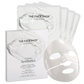 The Face Shop At Home Aesthetic - Mascarilla Facial Coreana de Hidrogel con Colágeno Vegetal  Set de 4 Piezas Antiedad y Reafirmante  Tratamiento At  