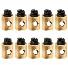 Pack of 10 Brake Cable Nipple Screws Replacement Motorcycle Solderless Throttle Cable Nipple Accessories for Car Motorcycle Bicycle Metal 5 x 6 mm