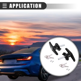 Motoforti Universal Truck Cap Locking, Car Accessories, Metal, Black, 2 Set