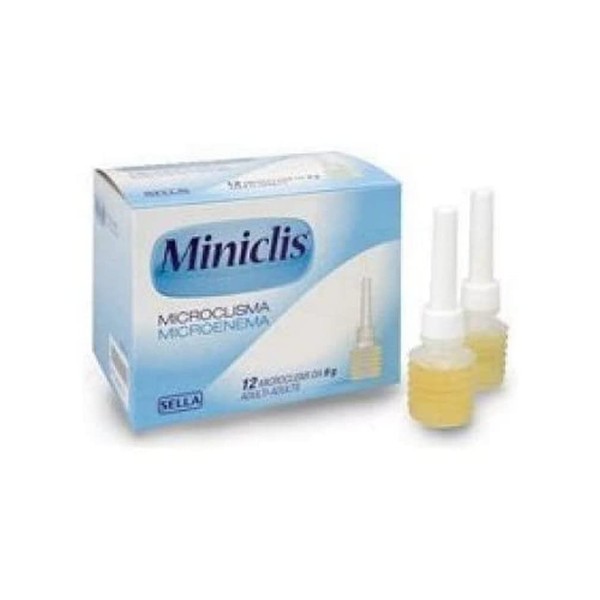 Miniclis Adult Saddle, 12 Microclysms of 9 g