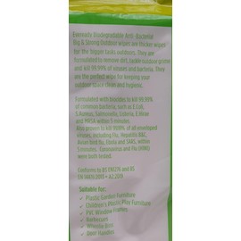 Eveready Antibacterial Outdoor Furniture Cleaning Wipes Big and Strong 3 x 20 Large Wipes Bulk Biodegradable Tough on Dirt and Grime Made In The UK