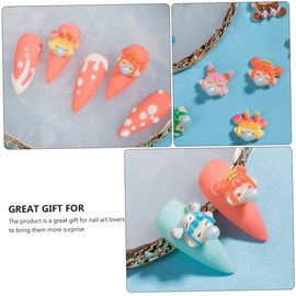 Beavorty Creative Cartoon Girl Nail Art Decorations Unique Metal Charms for Manicure Nail for Parties Easy Application Random Style