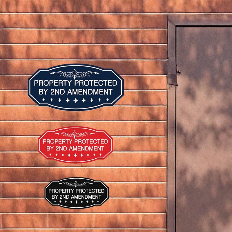 Victorian Property Protected By 2nd Amendment Sign - Easy Installation