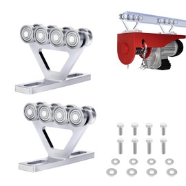 8 Wheel Hoist Trolley for PA200-1000 Electric Hoist,Strut Trolley Assembly for Use 1-5/8"Wide & Taller Unistrut Channels,Heavy Duty Garage Lift System,High Load-Bearing,Silent 2 Pack