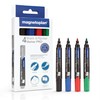 magnetoplan Board and Flipchart Marker PRO+, Pack of 4, All-Round